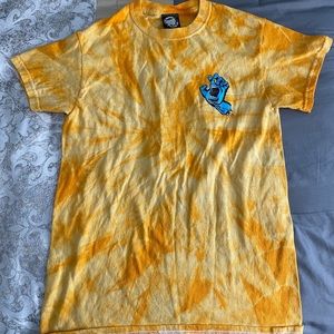 Santa Cruz yellow tie dye shirt